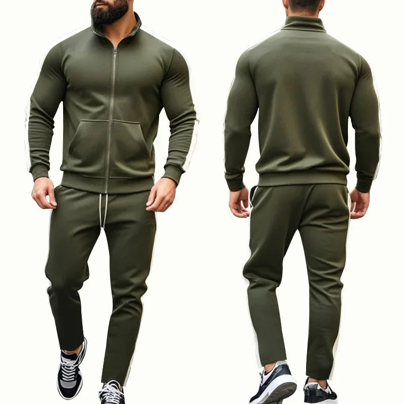2025 Spring Autumn Men's 2-Piece Set Color