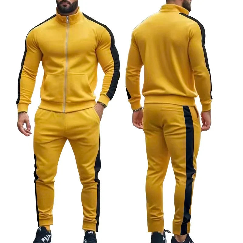 2025 Spring Autumn Men's 2-Piece Set Color